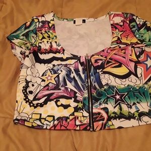 Graffiti crop top